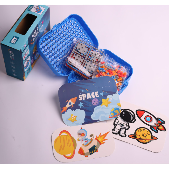 Обучающая игрушка-конструктор DIY космический чемодан, 227 дет. фото - GRAYKA