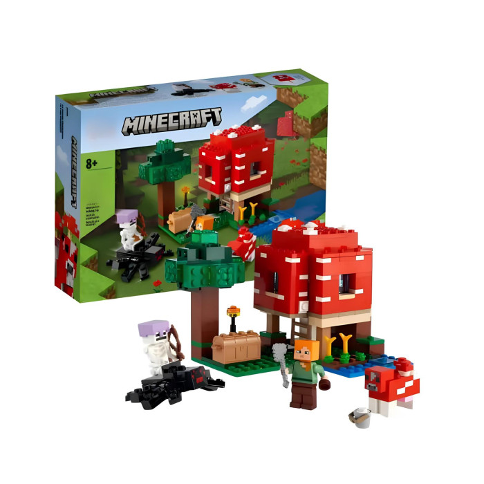 Конструктор Minecraft The Mushroom House з Алекс та мобами