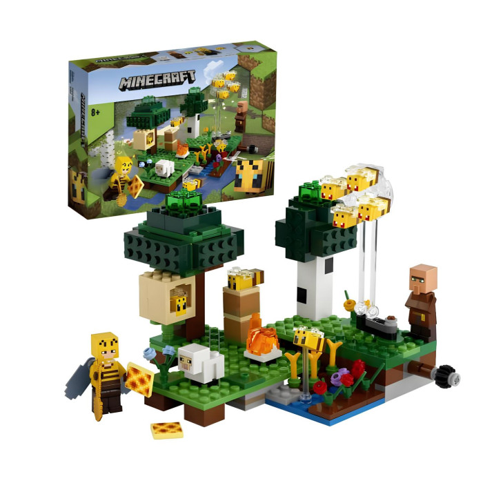 Конструктор Minecraft The Bee Farm з обертовим механізмом польоту
