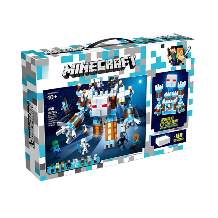 Велетенський конструктор Minecraft Крижаний Голем із LED-підсвіткою очей