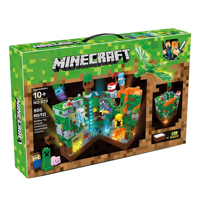 Конструктор Minecraft Сяюча печера з LED-підсвіткою лави