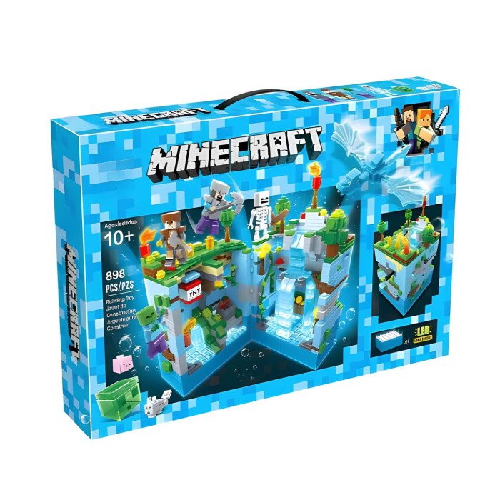 Конструктор Minecraft Сяючий водоспад із блакитним LED-підсвічуванням води