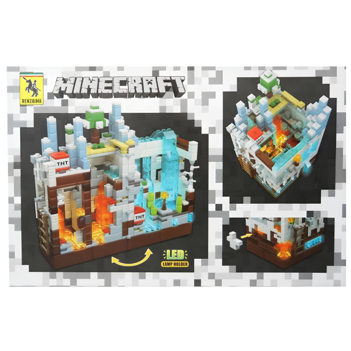 Конструктор Minecraft Сяюча крижана печера з блакитною LED-підсвіткою