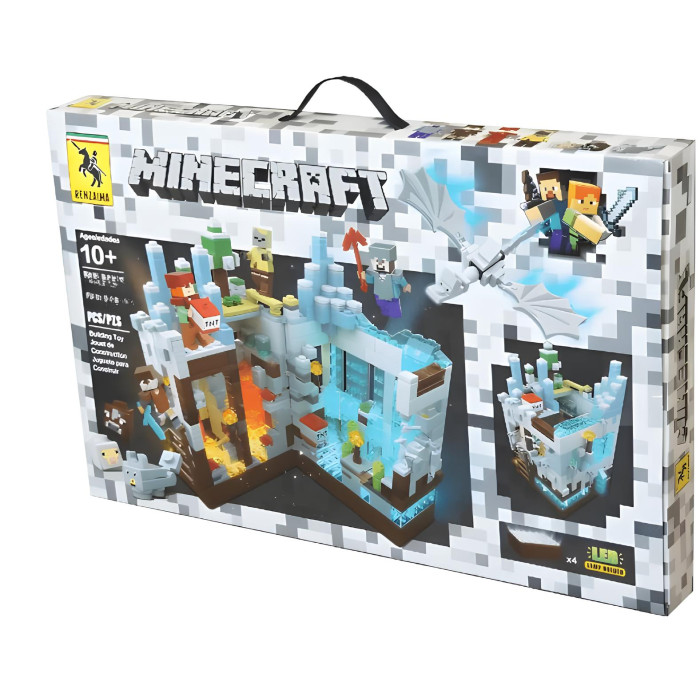 Конструктор Minecraft Сяюча крижана печера з блакитною LED-підсвіткою