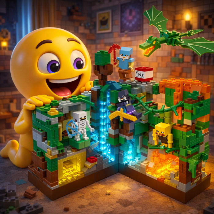 Конструктор Minecraft Сяюча печера з LED-підсвіткою лави