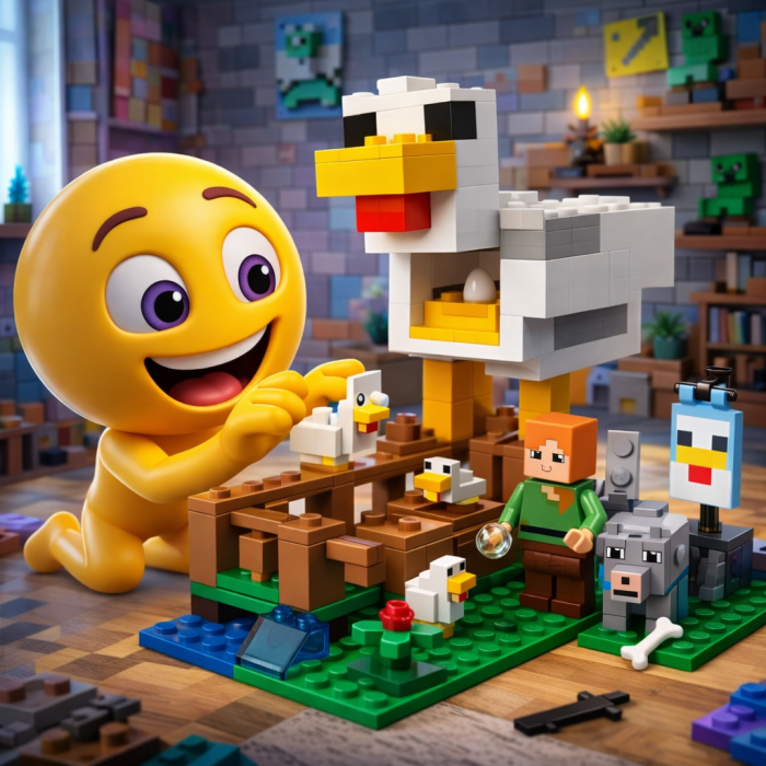 Конструктор Minecraft The Chicken Coop з механізмом скидання яєць
