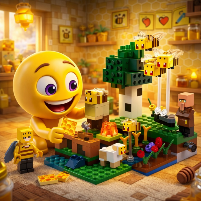 Конструктор Minecraft The Bee Farm з обертовим механізмом польоту