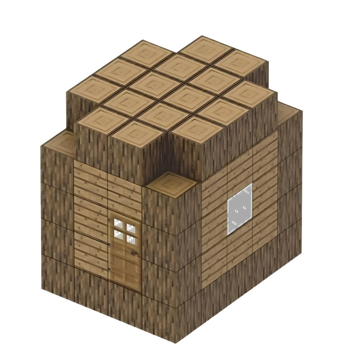 Конструктор Minecraft Дерев'яна хатина з кубиків на 78 деталей