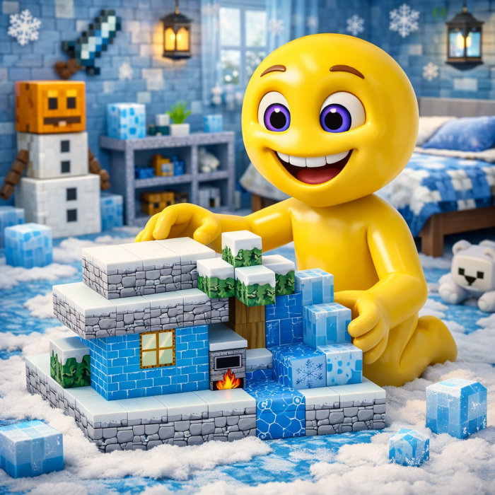 Конструктор Minecraft Крижаний будинок із засніженим дахом