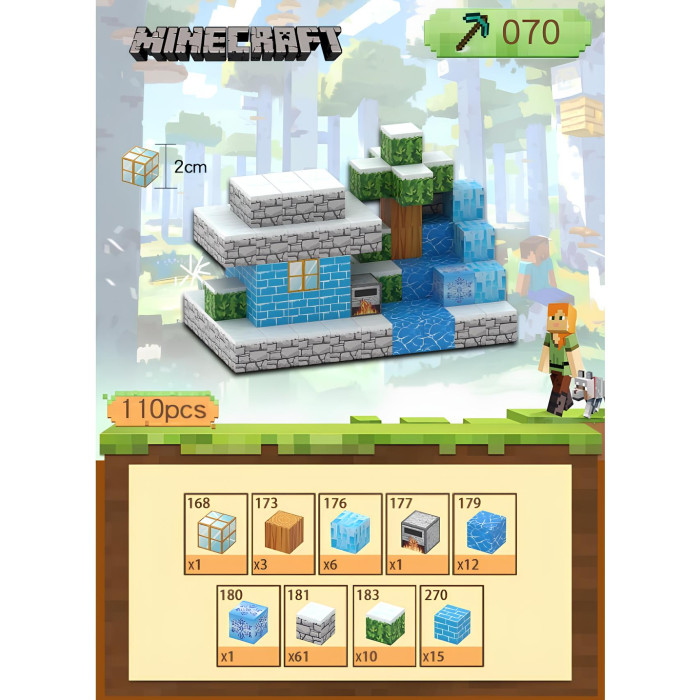 Конструктор Minecraft Крижаний будинок із засніженим дахом